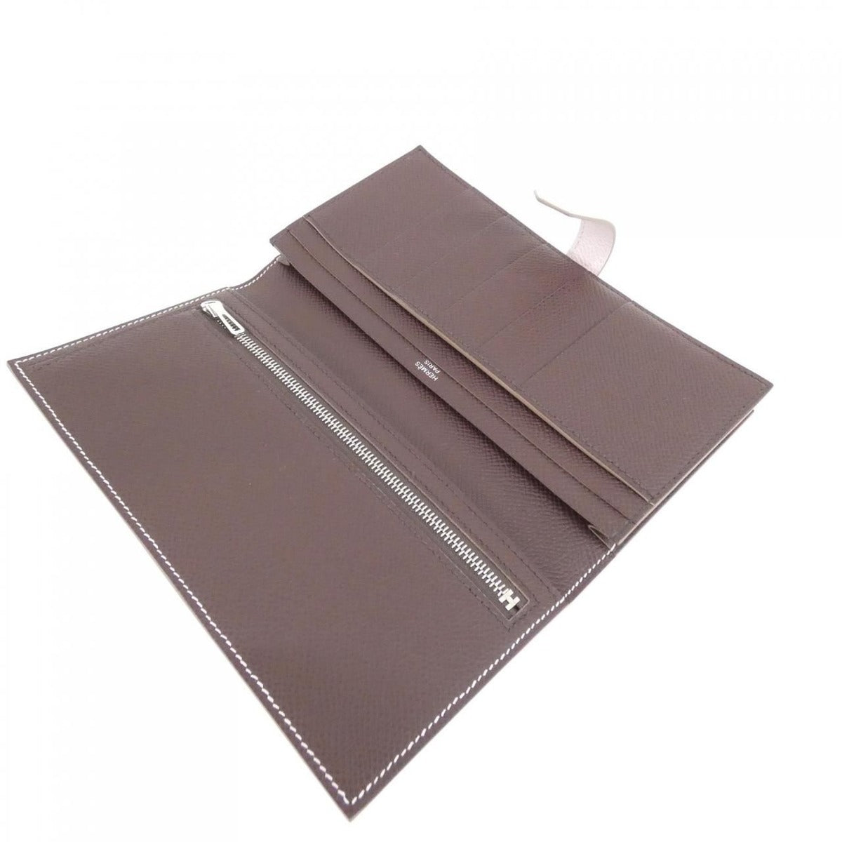 Hermes Bearn Souffle Verso Wallet Mauve Pale — view 4