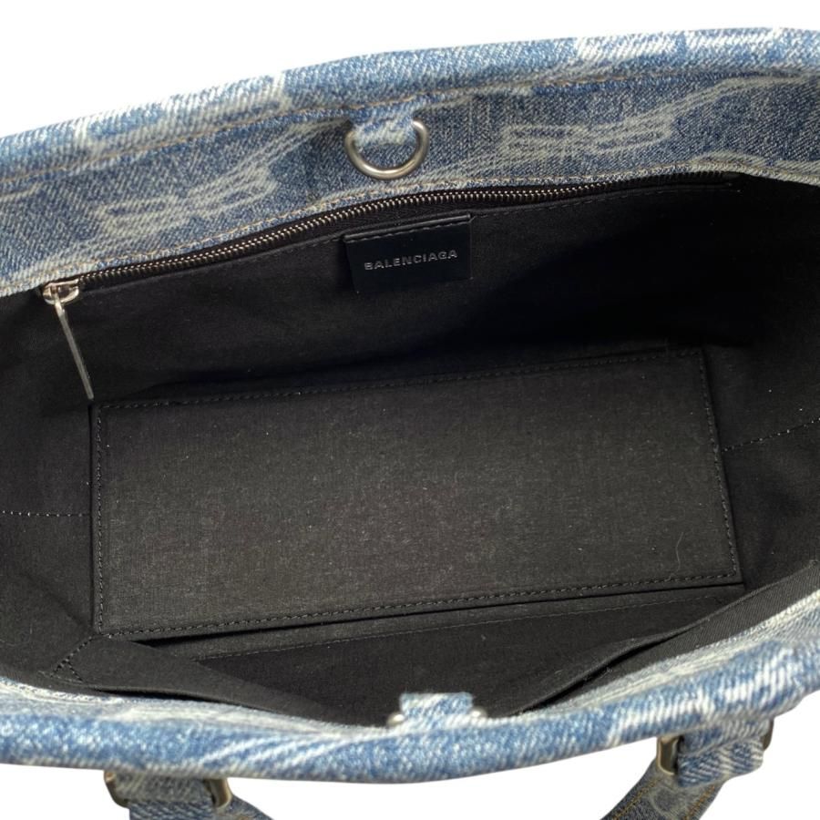 Balenciaga Handbag Shoulder Bag Denim Bag BB monogram Blue Silver