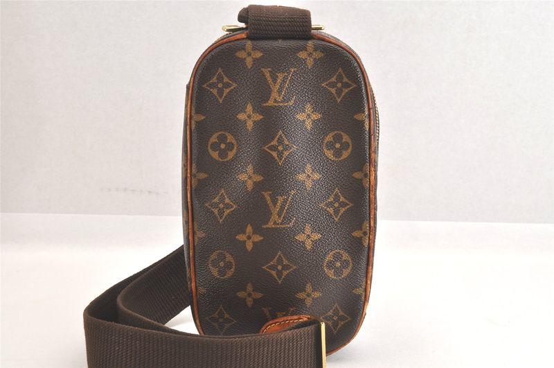 Louis Vuitton Monogram Pochette Gange Waist Body Bag M51870 LV 2738n