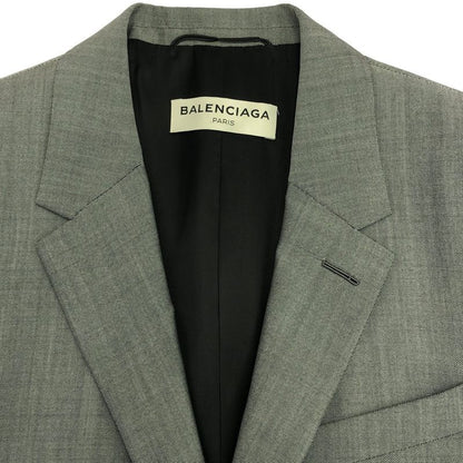 Balenciaga Wool Mohair Set-Up Suit 390206 Gray 44