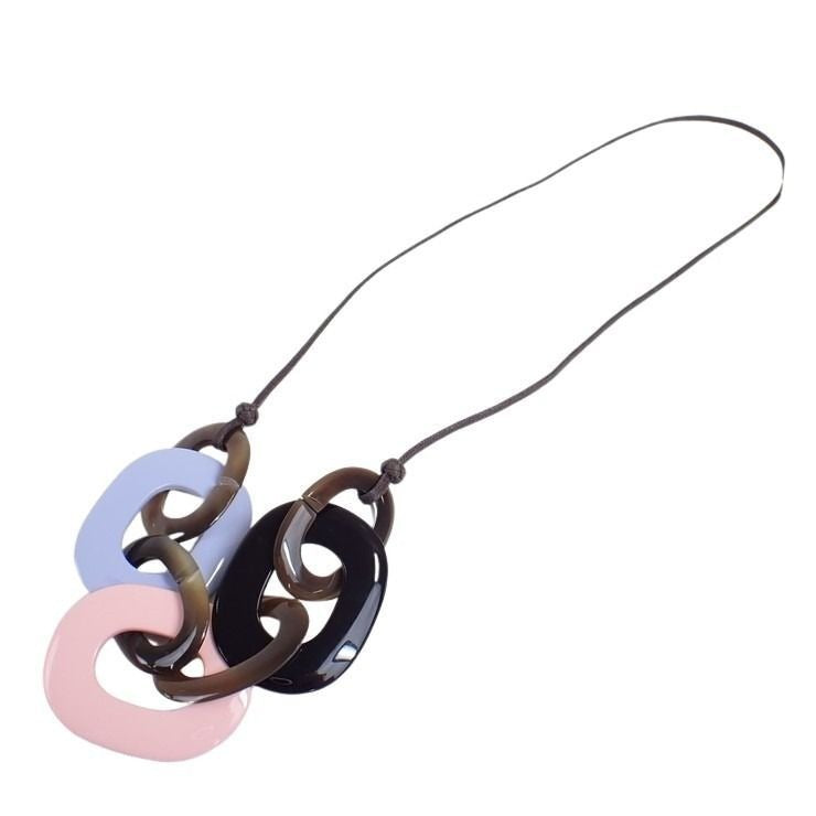 Hermes Necklace Caramba Multicolor Lacquer Wood Buffalo Horn