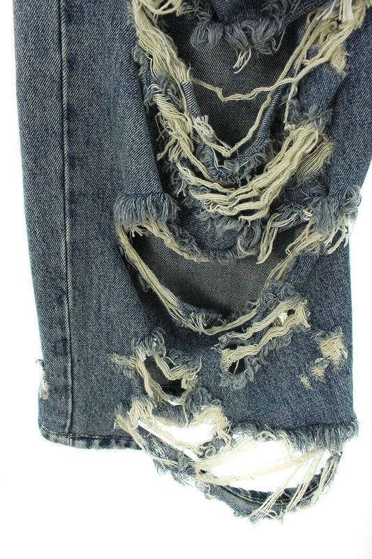 Balenciaga 745248 Thw25 Super Destroyed Large Fit Denim Pants Men's L