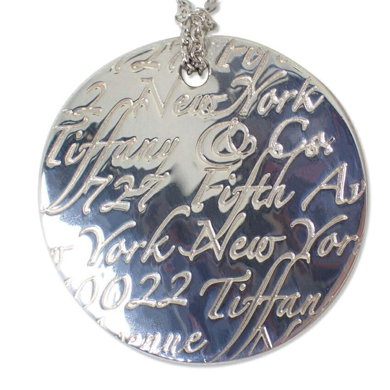 Tiffany 925 Notes Round Pendant Necklace