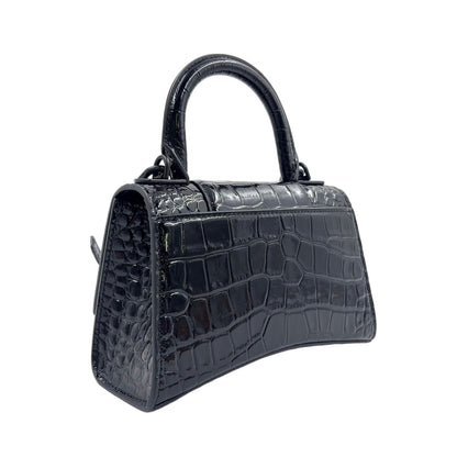 Balenciaga Hour Glass 2-Way Shoulder Calfskin Black Handbag — view 2