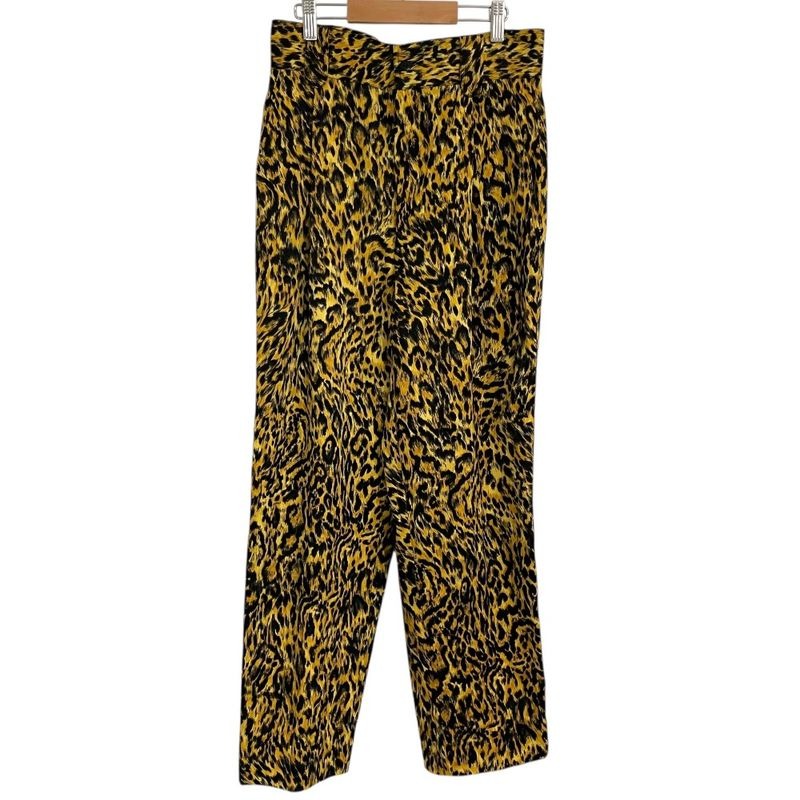 Gianni Versace Vintage Leopard Pattern Tapered Pants Size 44