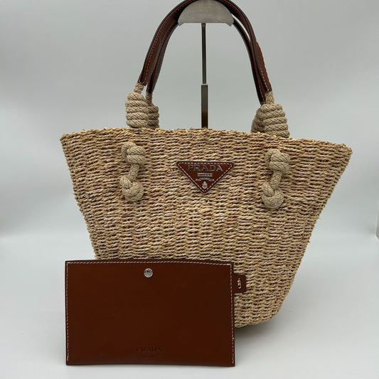 Prada Straw Handbag Beige
