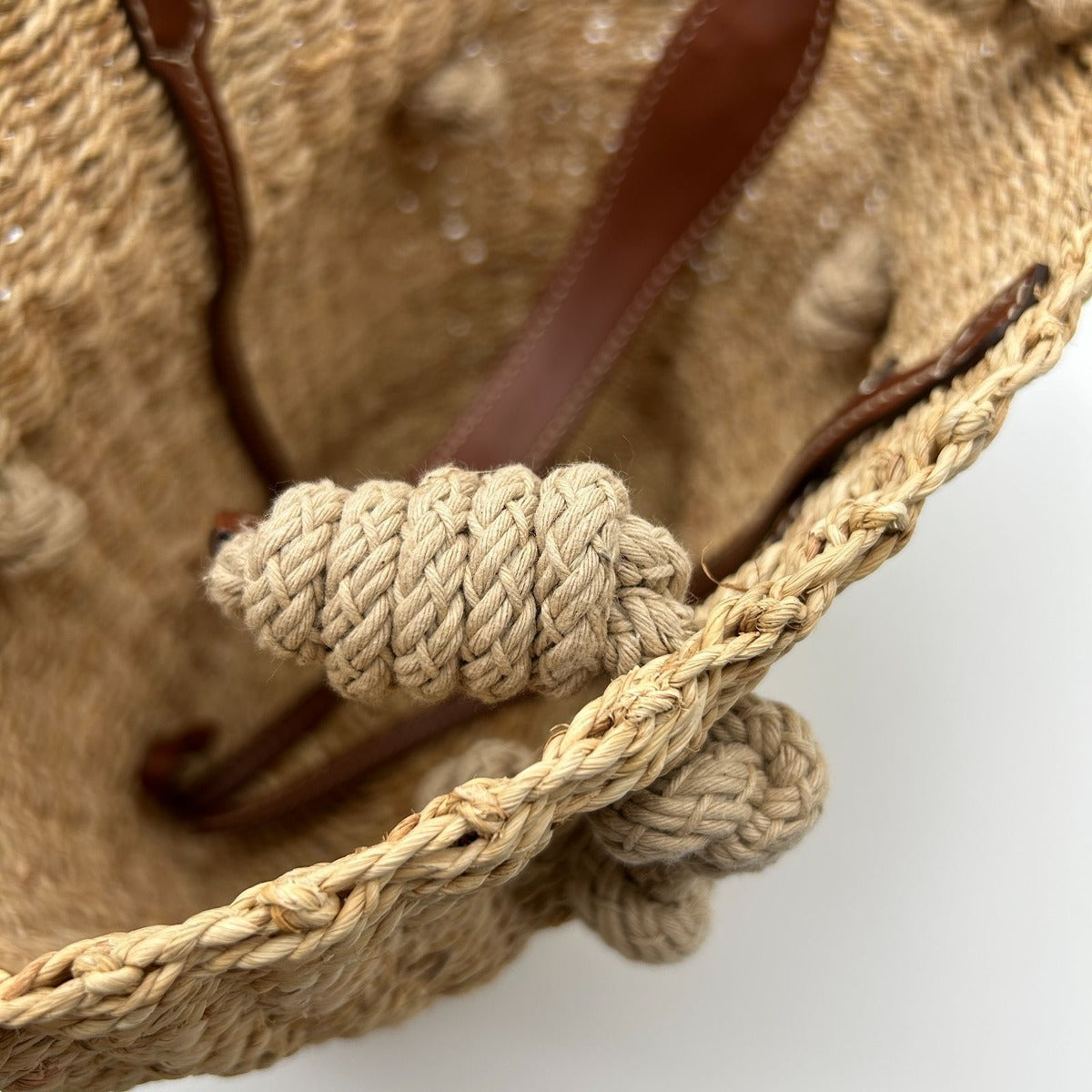 Prada Straw Handbag Beige — view 14
