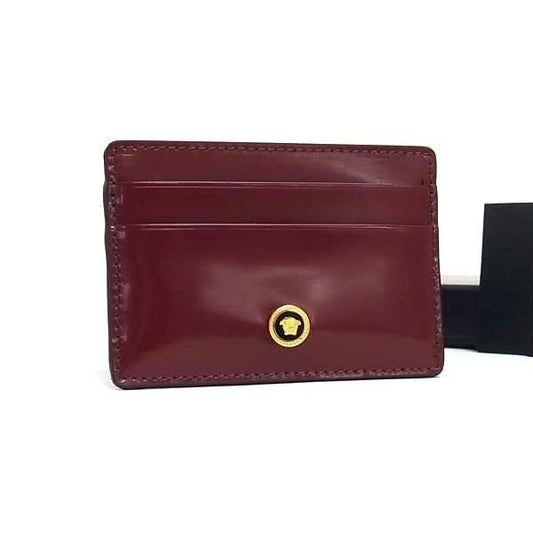 Versace Medusa Patent Leather Card Case Business Pasque
