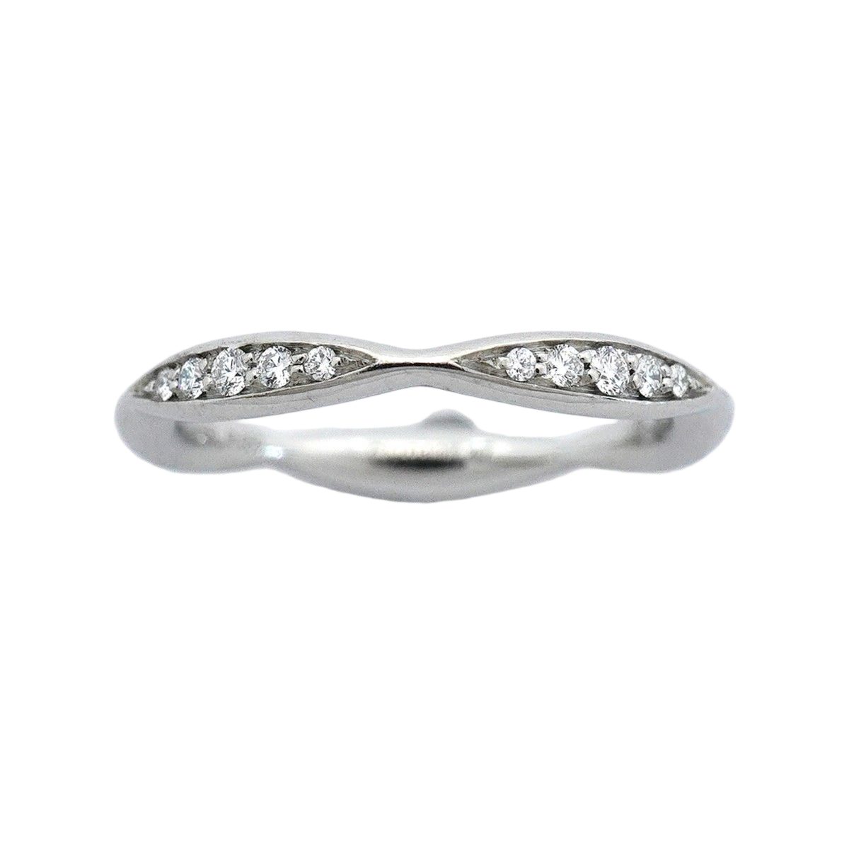 Chanel Ring Camellia Half Eternity Platinum Diamond — view 2