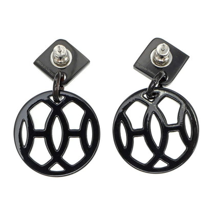 Hermes Earrings Ava Buffalo-horn Black HAVA Silver-hardware Accessories-