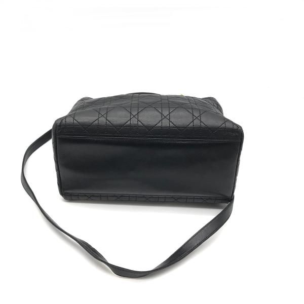 Dior Lady 2-Way Cannage Hand Bag Black