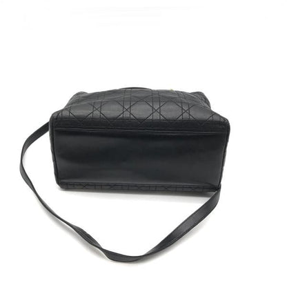 Dior Lady 2-Way Cannage Hand Bag Black