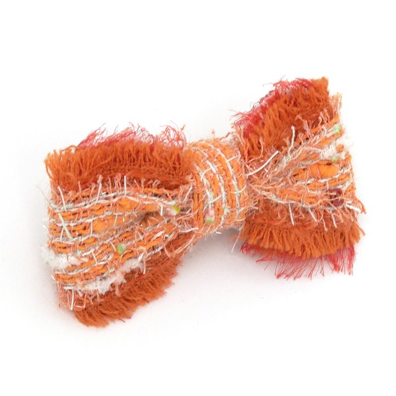 Chanel Valletta Tweed Orange A72446 Hair Ornament Hair Clip Accessories