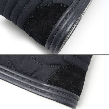 Chanel High Cut Sneakers 38 Canvas And Suede Black