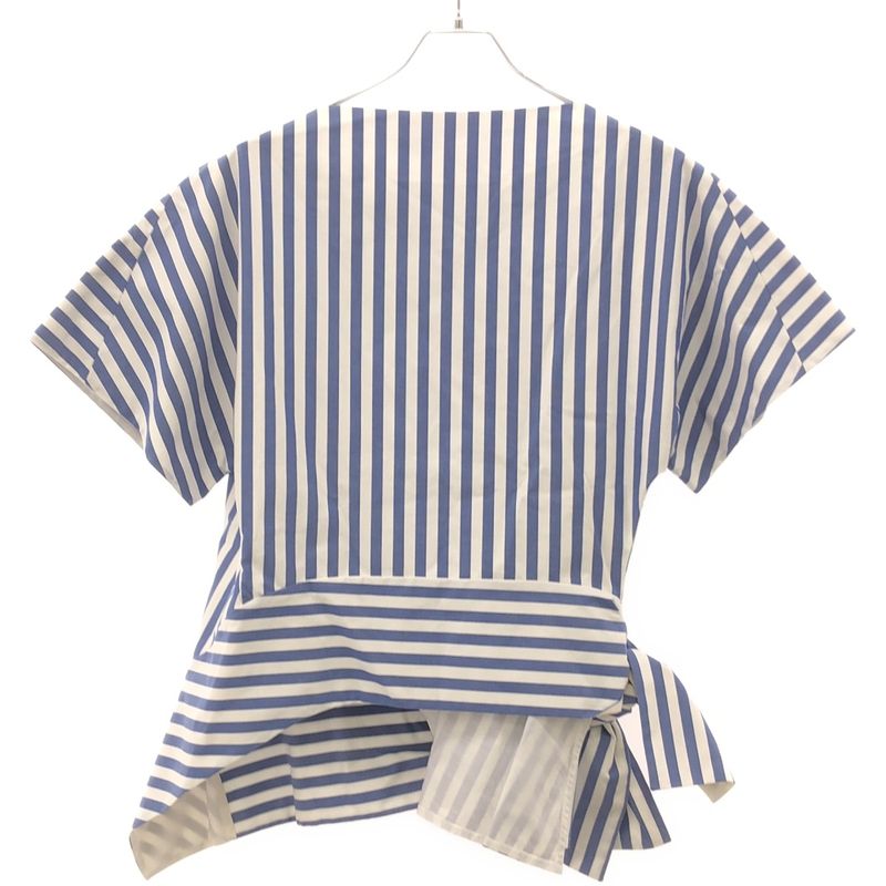 Celine Striped Ribbon Pullover Shirt 20ar9 6772 Blue 34