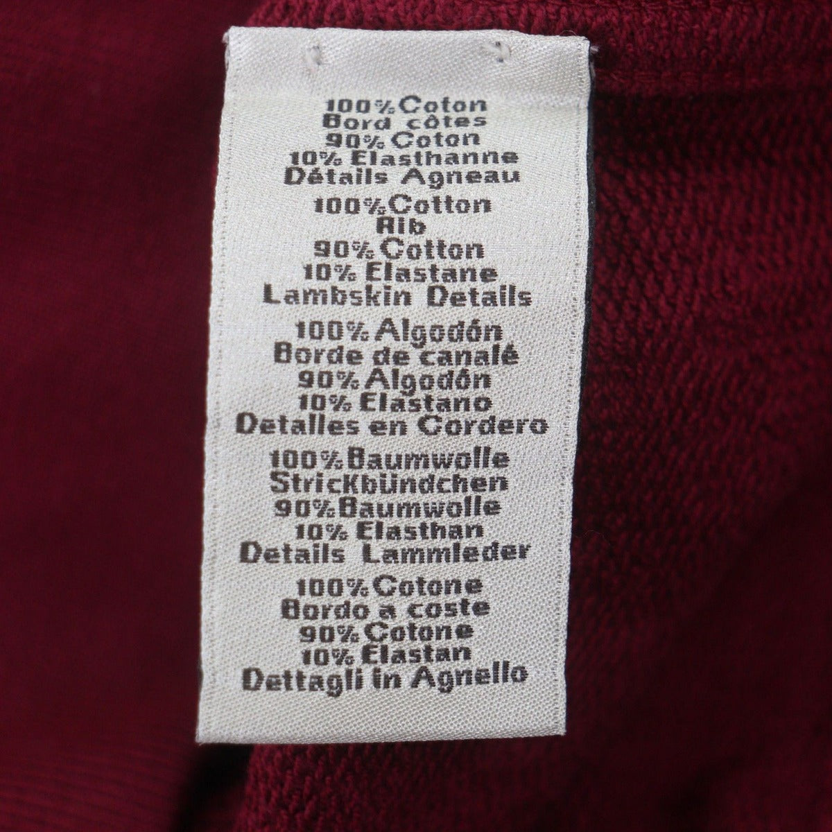 Hermes Odyssee Cotton Leather Crew Neck Pullover Sweat Red XS — view 6