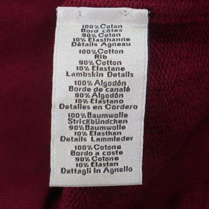 Hermes Odyssee Cotton Leather Crew Neck Pullover Sweat Red XS — view 6