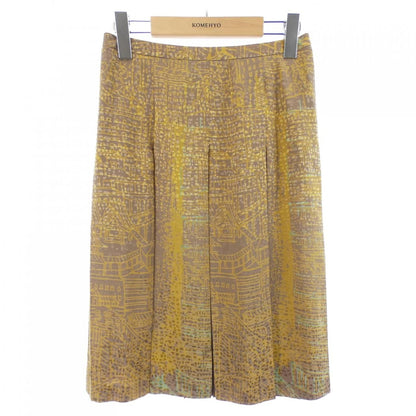 Hermes L'air de Ginza Twill Lane Skirt Brown Yellow Transparency