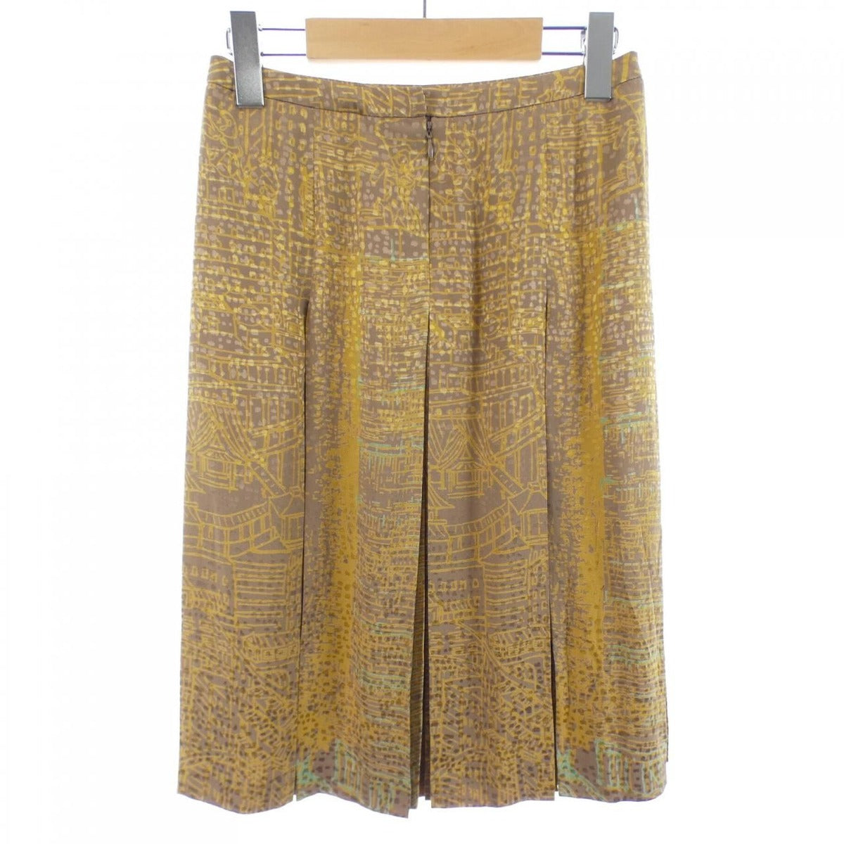 Hermes L'air de Ginza Twill Lane Skirt Brown Yellow Transparency — view 2