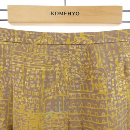 Hermes L'air de Ginza Twill Lane Skirt Brown Yellow Transparency — view 5