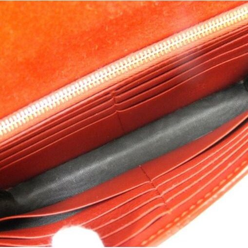 Gucci Nice Shoulder Wallet GG Micro Patent Leather Red Gold — view 4