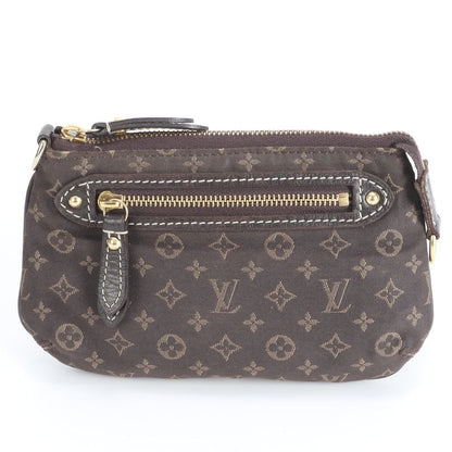 Louis Vuitton Monogram Mini Lin Pochette Ebene Pouch