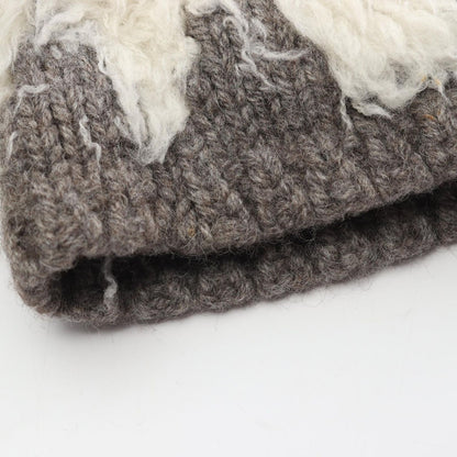 Chanel Dress Gripoix Button Wool Gray White. Brown — view 6