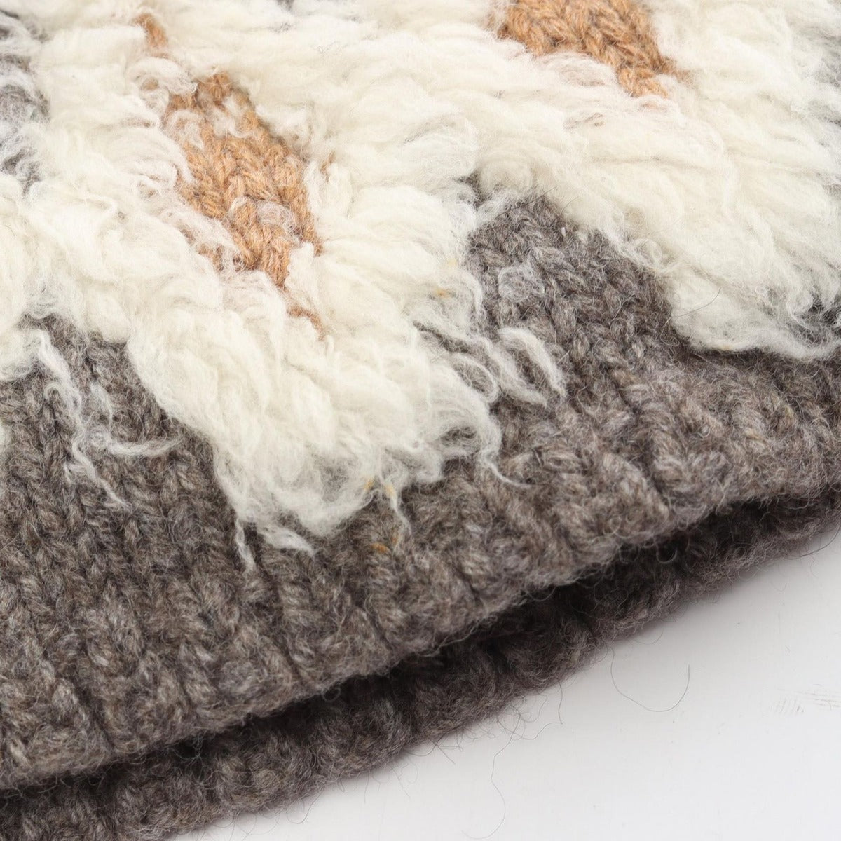 Chanel Dress Gripoix Button Wool Gray White. Brown — view 7