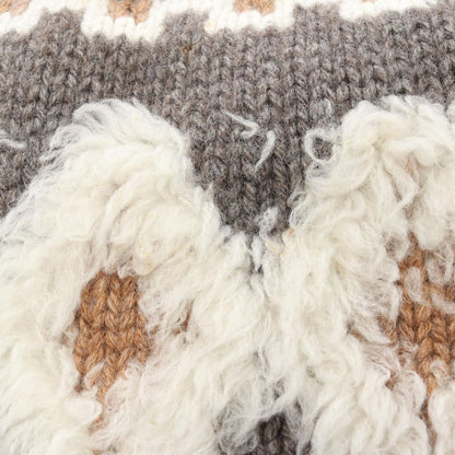 Chanel Dress Gripoix Button Wool Gray White. Brown — view 9