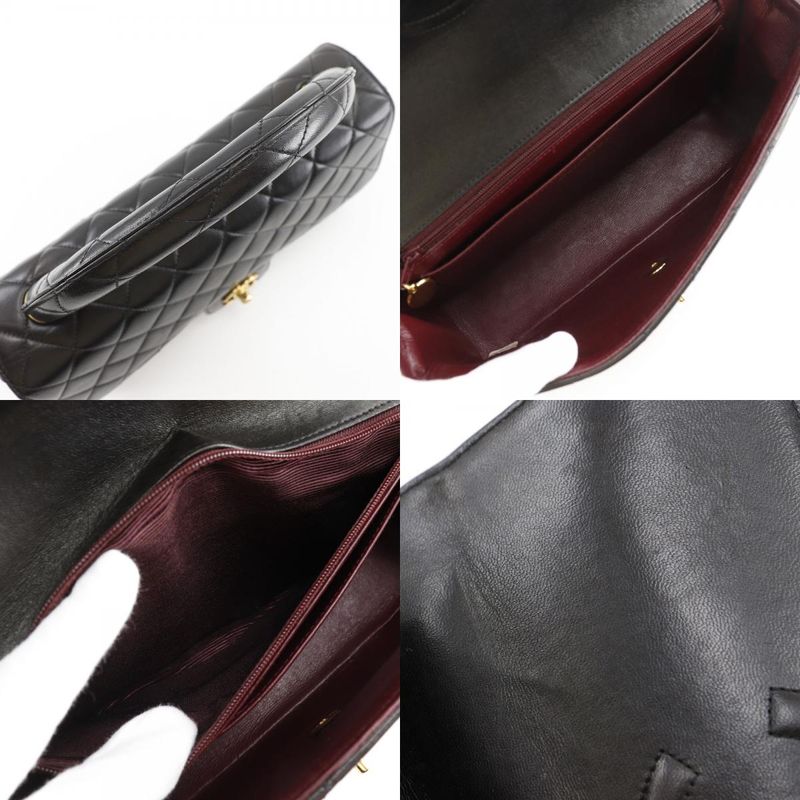 Chanel Parent Only Matelasse One Handle Lambskin Black Ladies Handbag