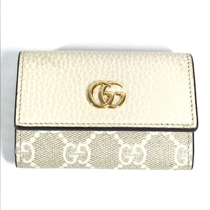 Gucci Key Case GG Leather Beige