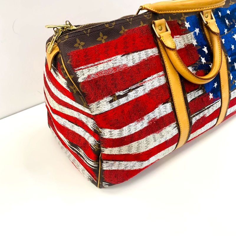 Louis Vuitton JAY AHR FLAG USA Paint Brushed Model Keepall : X0358