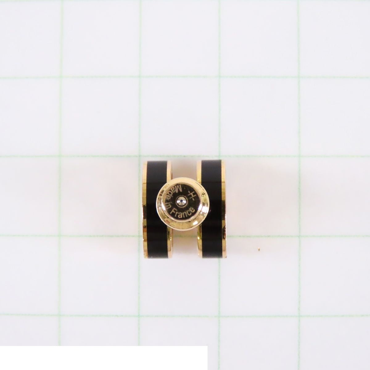 Hermes Pop H Earrings Black Rose Gold Metal Lacquer — view 7
