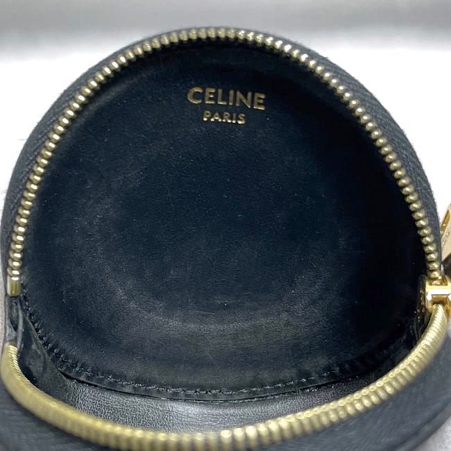 Celine Coin Case Black Triomphe 10d22bq3.38no Excellent Condition