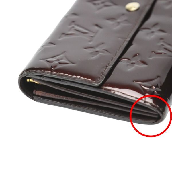 Louis Vuitton M93524 Vernis Long Wallet With Two-fold Zipper Portefeuille Sarah