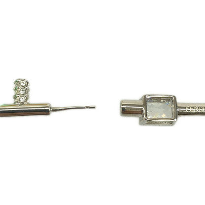 Fendi - F Logo Earrings - Green X Silver - Women's