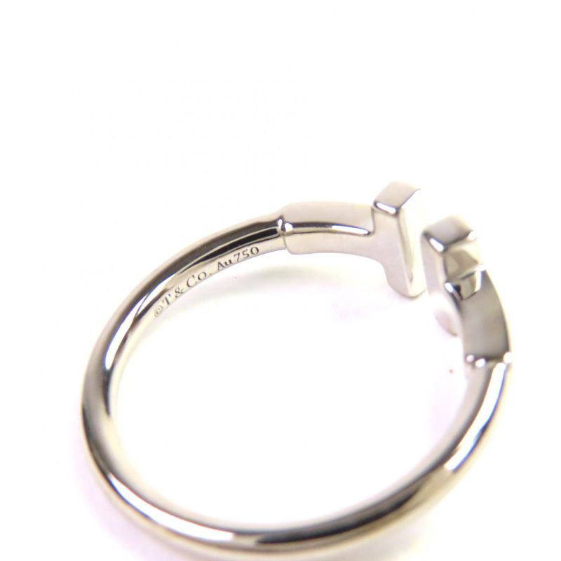 Tiffany & Co T-wire Ring 18K White Gold Accessory Ring White Gold Size Approx 8