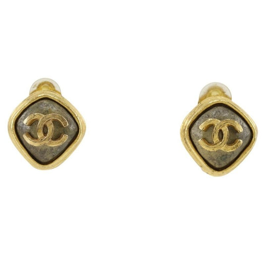 Chanel Coco Mark Vintage Gold Plated 97 a 20.2 g Earrings