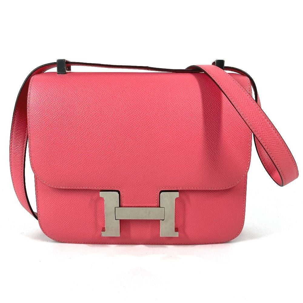 Hermes Shoulder Bag Constance 24 Epsom Rose Azalea Pink