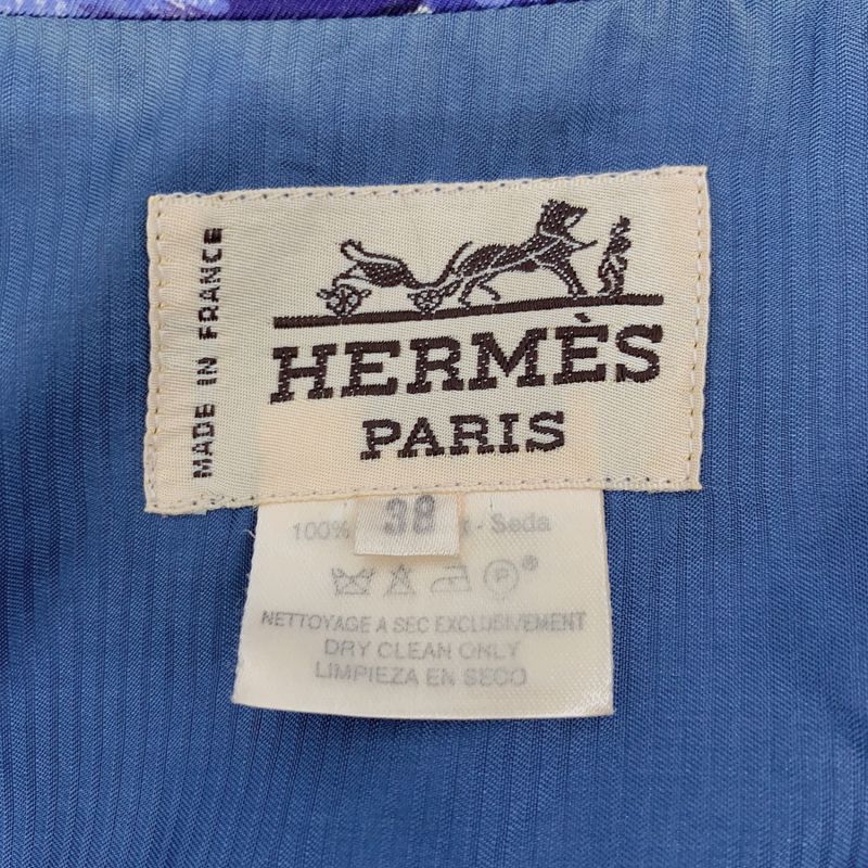 Hermes Concerto Vest Size 38 Blue