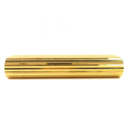 Cartier Stripe Oval Roller Type Gas Lighter Smoking Goods Gold