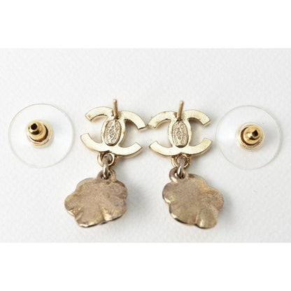 Chanel Logo CC Coco Mark Camellia Gold Orange — view 4
