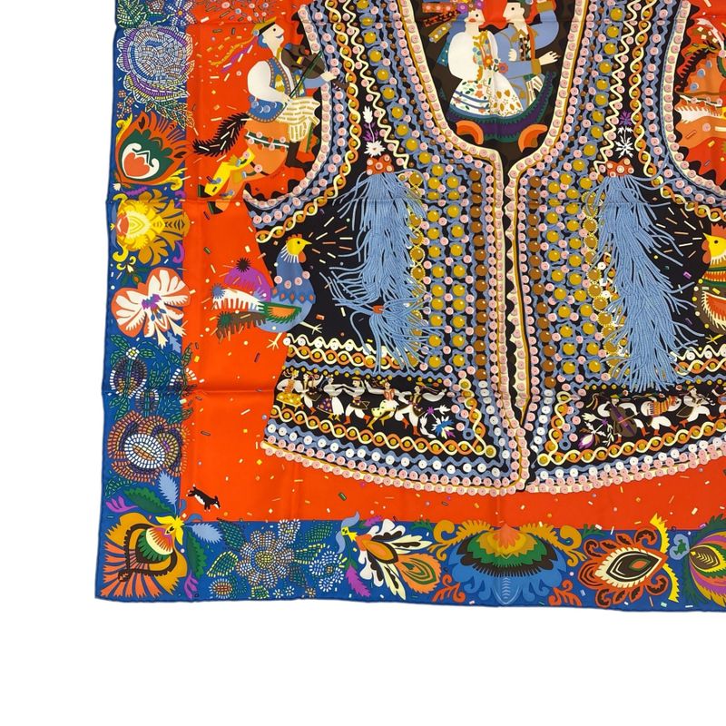 Hermes Spring-summer 2023 Carre 90 Scarf Silk Costume DE FETE Multicolor