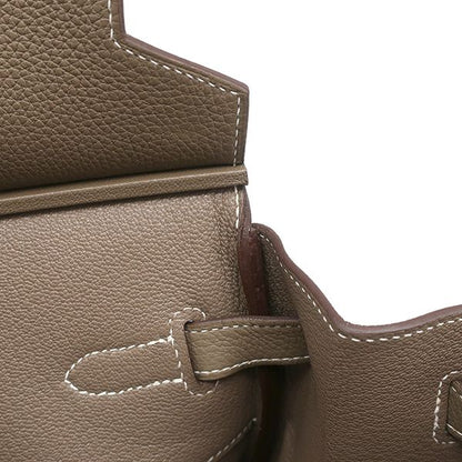 Hermes Handbag Birkin 40 Togo Etoupe Silver Hardware Glazed U Engraved (2022)