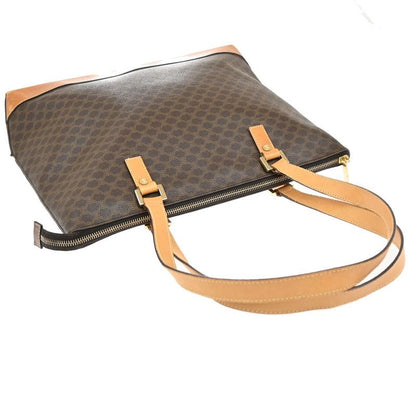 Celine Shoulder Tote Bag PVC Leather Brown 69ka948