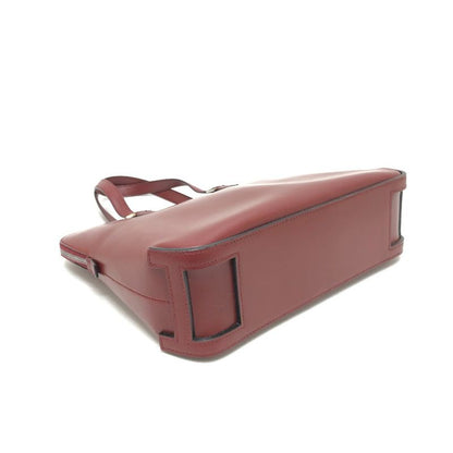 Hermes Tote Bag Escapada Box Calf Bordeaux Burgundy
