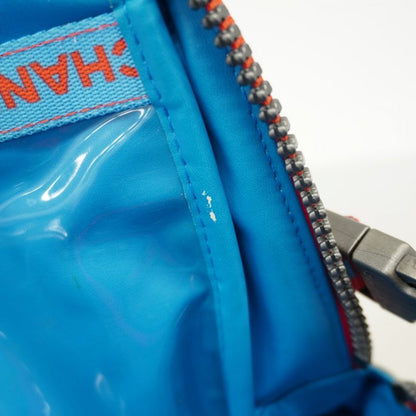 Chanel Backpack Daypack Sport Nylon Blue Red Silver Hardware Women