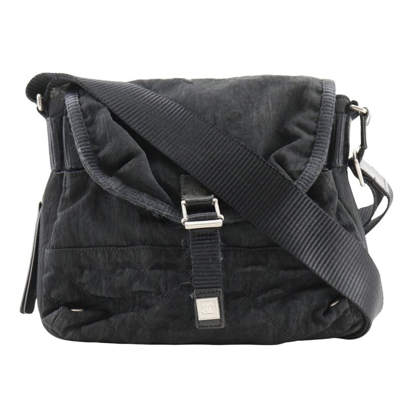 Chanel Sport Line Matelasse Nylon Black Ladies Shoulder Bag