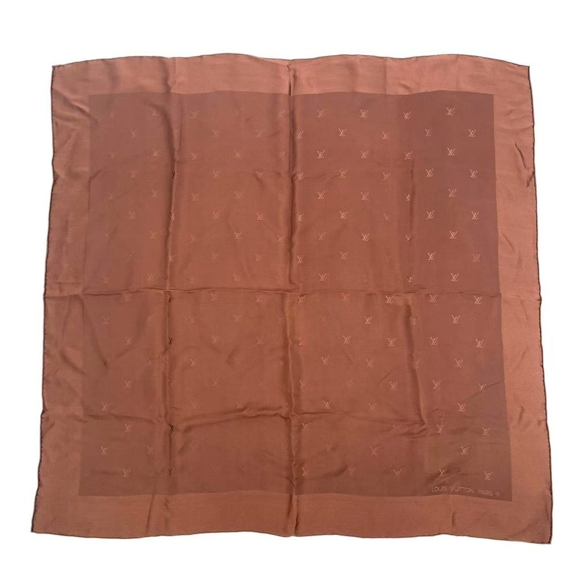 Louis Vuitton Scarf Monogram Silk Brown