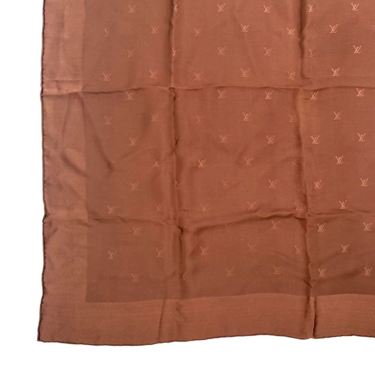 Louis Vuitton Scarf Monogram Silk Brown — view 4